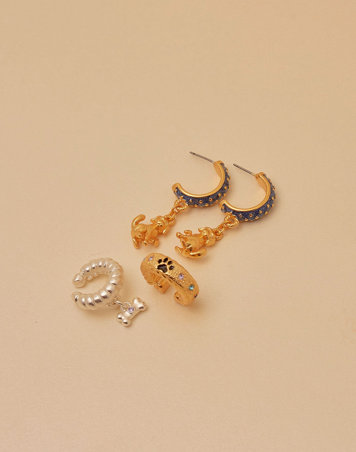 Set de Earcuffs + Candongas Dog
